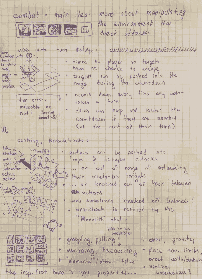 notes workshopping bad dream's combat