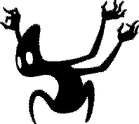 a horizontally stretched image of the collector from hollow knight